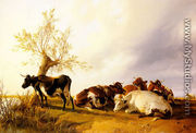 Dairy Cows Resting - Thomas Sidney Cooper