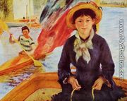 Canoeing Aka Young Girl In A Boat - Pierre Auguste Renoir