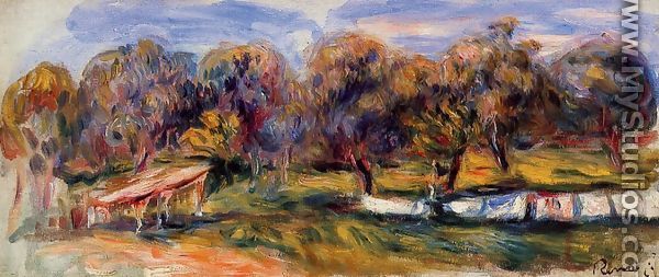 Landscape With Orchard - Pierre Auguste Renoir