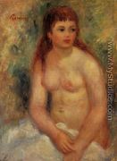 Seated Young Woman  Nude - Pierre Auguste Renoir