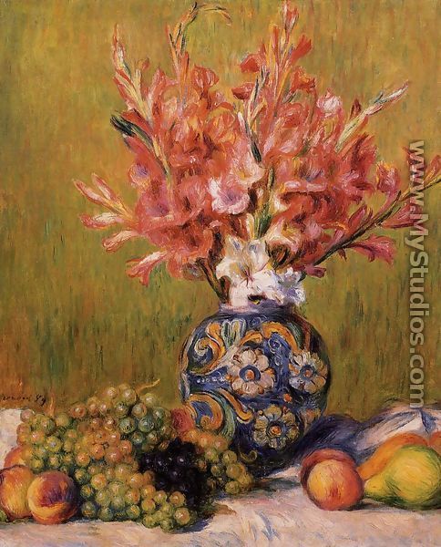 Still Life   Flowers And Fruit - Pierre Auguste Renoir