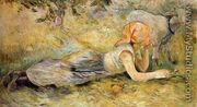Shepherdess Laying Down - Berthe Morisot