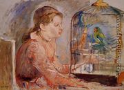 Young Girl And The Budgie - Berthe Morisot