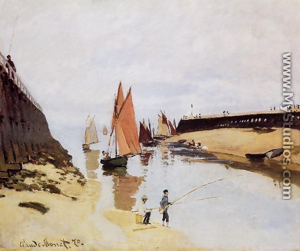 Entrance To The Port Of Trouville - Claude Oscar Monet