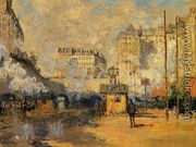 Exterior Of Saint Lazare Station  Sunlight Effect - Claude Oscar Monet