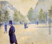 Place Saint Augustin  Misty Weather - Gustave Caillebotte