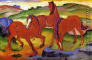 Grazing Horses IV Aka The Red Horses - Franz Marc
