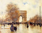 The Arc De Triomphe  Autumn Effect - Jean-Francois Raffaelli
