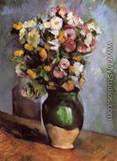 Flowers In An Olive Jar - Paul Cezanne
