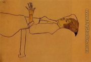 Clothed Woman  Reclining - Egon Schiele