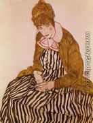 Edith Schiele  Seated - Egon Schiele