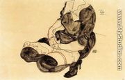 Female Torso  Squatting - Egon Schiele