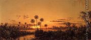 Florida River Scene Early Evening  After Sunset - Martin Johnson Heade
