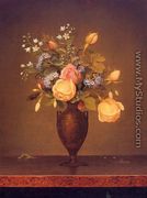 Wildflowers In A Brown Vase - Martin Johnson Heade