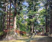 Avenue To The Temple Of Iyeyasu  Nikko  Mid Day Study - John La Farge
