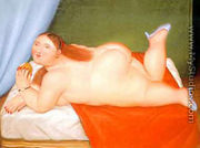 Woman Eating an Apple - Fernando Botero