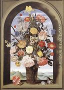 Bouquet in an Arched Window 1620 - Ambrosius the Elder Bosschaert