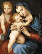 Madonna and Child with the Infant St John the Baptist c. 1524 - Andrea del Brescianino