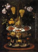 Still-Life with a Shell Fountain, Fruit and Flowers c. 1645 - Juan De Espinosa