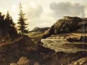 Mountainous River Landscape c. 1660 - Allaert van Everdingen