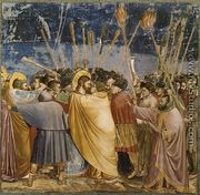 No. 31 Scenes from the Life of Christ- 15. The Arrest of Christ (Kiss of Judas) 1304-06 - Giotto Di Bondone