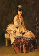 Lady Seated - Jules Adolphe Goupil