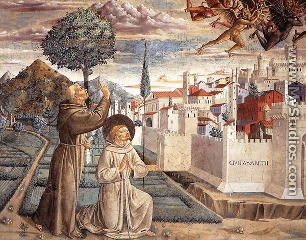 Scenes from the Life of St Francis (Scene 6, north wall) 1452 - Benozzo di Lese di Sandro Gozzoli