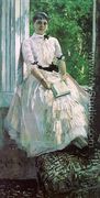 Portrait of the Actress Titiana Liubatovich  1880s - Konstantin Alexeievitch Korovin