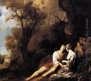 Amorous Couple in a Landscape c. 1640 - Sir Peter Lely