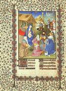 Belles Heures de Duc du Berry  -Folio 54- The Adoration of the Magi  1408-09 - Jean Limbourg