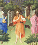 Belles Heures de Duc du Berry  -Folio 211-  St. John the Baptist in the Wilderness  1408-09 - Jean Limbourg