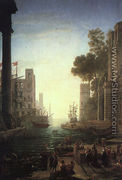 Landscape with the Embarkation of Saint Paula Romana at Ostia  1639 - Claude Lorrain (Gellee)