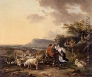 Shepherd And Shepherdess Dancing - Philip Jacques de Loutherbourg