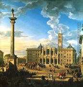 Piazza and Church of S. Maria Maggiore - Giovanni Paolo Pannini