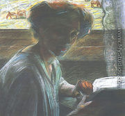 Portrait of His Sister (Ritratto della sorella) - Umberto Boccioni