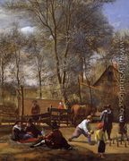 Skittle Players Outside an Inn, dated 1652 - Jan Steen
