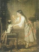 Girl with a Dog - Leopold Loeffler