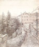 The Garden of the Capuchin Monastery in Salzburg 1820 - Johann Heinrich Ferdinand Olivier