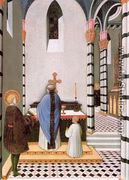 St. Anthony at Mass Dedicates his Life to God 1435 - Master of the Osservanza