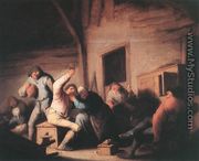 Carousing Peasants in a Tavern c. 1635 - Adriaen Jansz. Van Ostade