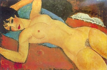 Modigliani- Sleeping Nude with Arms Open (Red Nude)